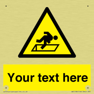 Custom Warning Hatch Sign